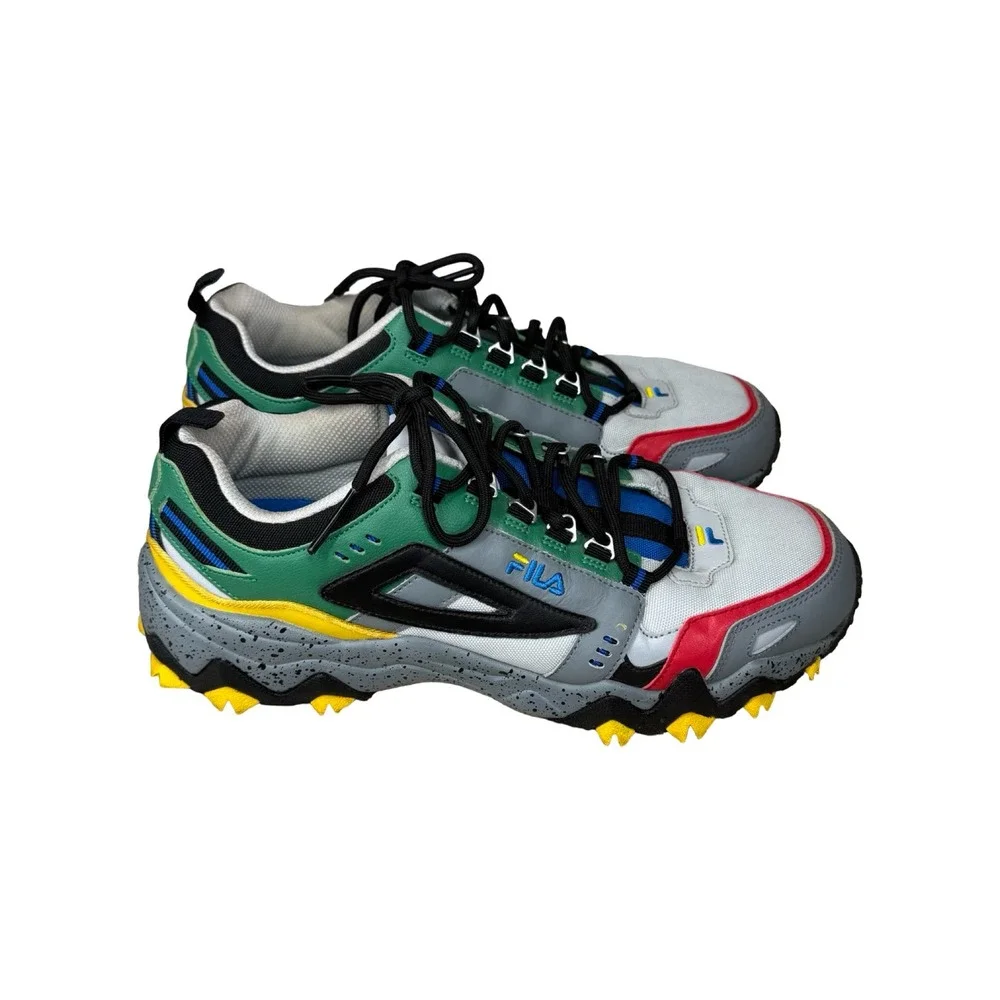 Fila Oakmont TR Mens Sneakers Multi Color Trail Shoes 1JM01565-051 Size 10.5